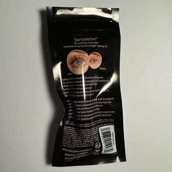 Tarte Tartelette XL Tubing Mascara Black .067oz Travel Size Mini 2ml Clean Vegan - Picture 2 of 7